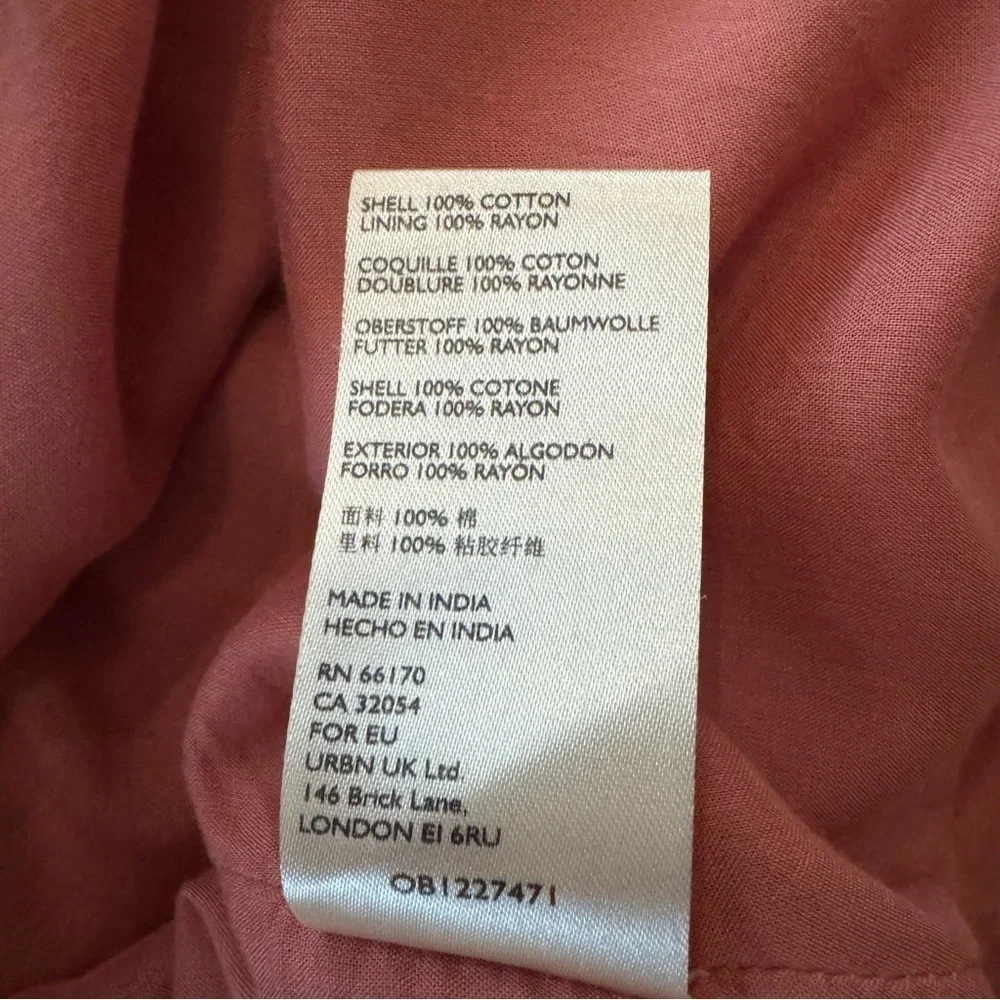 Free People Hailey Mini Dress Pink Open Back Boho Small